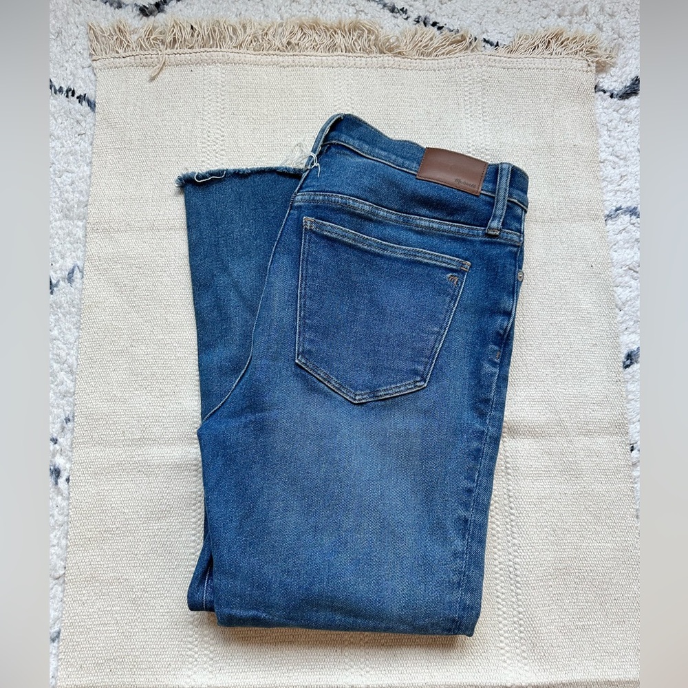 Madewell Cali Demi-Boot. Size 31. Medium-darker blue.